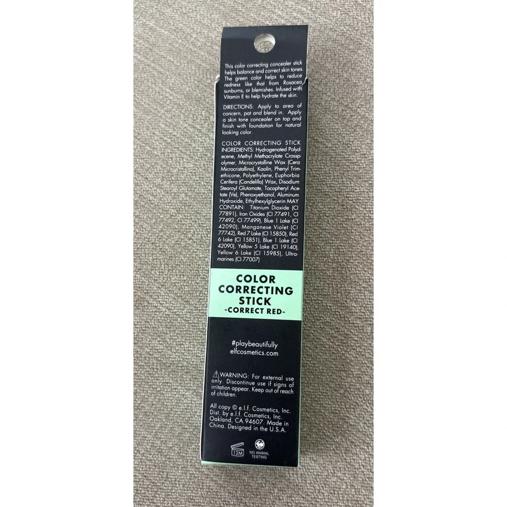 e.l.f Color Correcting Stick # 83212 Correct  The Red ~Concealer Green.